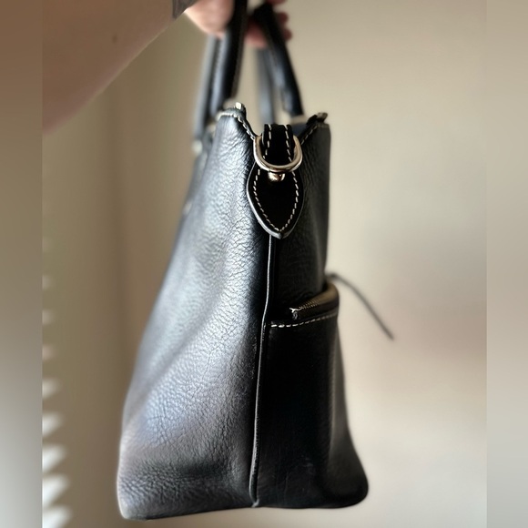 Dooney and Burke top handle pebble leather satchel w/ attachable leather… - Picture 5 of 7